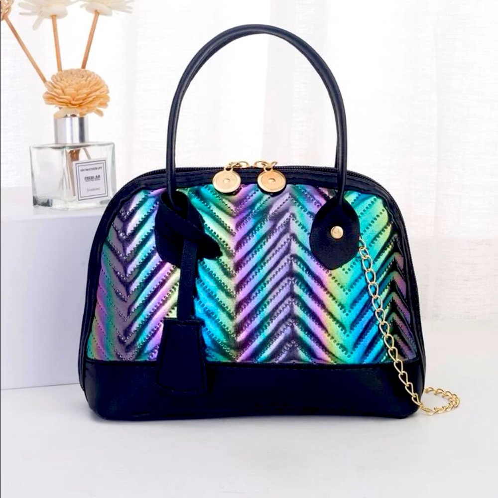 NWT! SHEIN Holographic Chain Dome Bag